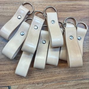 Lot of 10 natural Leather keychains
